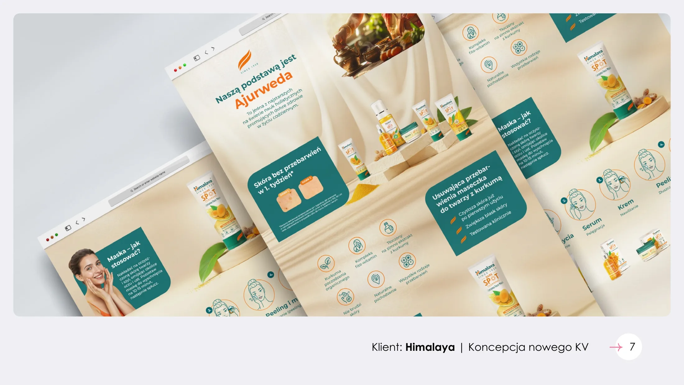 Himalaya: makiety produktowego landing page.
